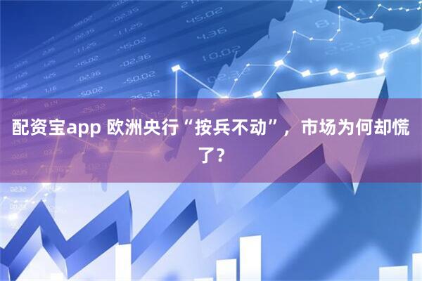 配资宝app 欧洲央行“按兵不动”，市场为何却慌了？
